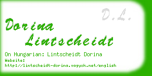 dorina lintscheidt business card